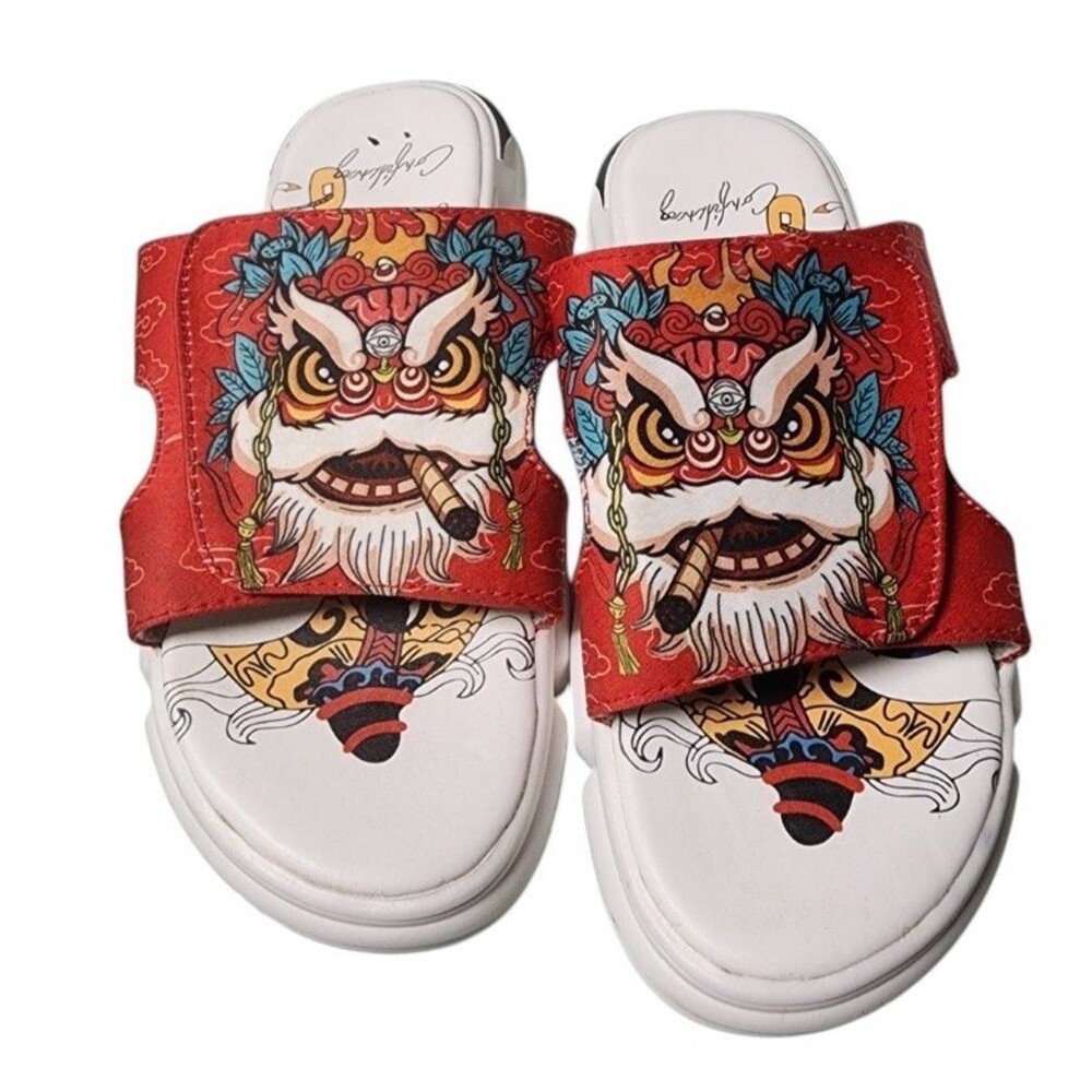Ngouxm Unisex Dragon Japanese EVA slide Sandal W9.5 M8 - Picture 1 of 8